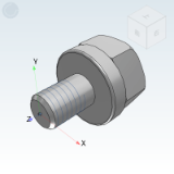 QDE04 - 钢制万向球 车削型 螺杆式·六角螺栓型