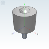 QDE60 - 钢制万向球·车削型·螺杆切削式·标准型