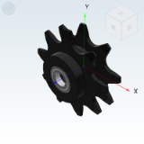 VLW25_26 - Double speed chain idler/driven wheel