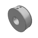 ENE01_11 - 平皮带用滑轮·圆弧形/带肋槽直柱型·L=20～100