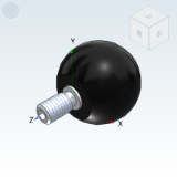 E-HAJ93 - Economical Handle Ball External Thread Mounting Type