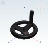 E-HAM01 - Economical handwheel Round flange handwheel Rotary handle type