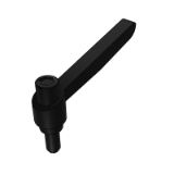 HAD91_96 - Handle with stop straight rod / front end R-shaped straight rod