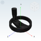 HAN02 - handwheel/Foldable double width bar handwheel/Foldable handle type