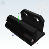 HFS22 - Zinc alloy butterfly hinge I-type inner folding type