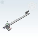 HFX35 - Automatic locking telescopic support rod/for ordinary doors/two-point fixation/with unlocking button