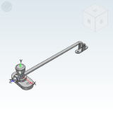HFX41 - Manual telescopic support rod/for ordinary doors/two-point fixation · knob locking type