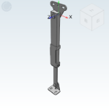 HFX48 - Automatic Locking Telescopic Strut For Ordinary Doors, Stainless Steel Clean Type