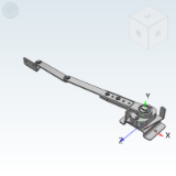HFX73_74 - Manual rotary brace/Folding type with damping/For ordinary doors/Fixed at two points