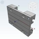 IDE15 - Industrial Slide (single piece) heavy-duty type, four slide block, double slide block