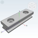 IDE81 - Industrial slide rail (single piece)/Concave slide rail. Low installation type/Plane sliding membrane (medium load type)