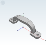 XAK44 - Welded handle, exterior type • Curved