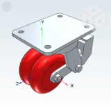 CFN21 - AGV Damping Double-Foot Wheel¡¤Flat Bottom Movable Type¡¤Medium Load Type