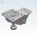 CLU30 - Flat bottom movable type · castor adjustment type, pedal type horizontal adjustment wheel, medium load type