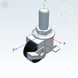 J-CPE02 - Castors/Movable screw rod/Medium light load type