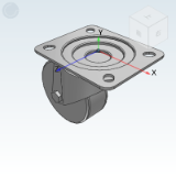 J-CPN31_32 - Imported casters, medium-load type, European-style bottom plate, flat-bottom movable type