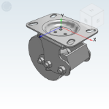 J-CVA21 - Imported shock-absorbing casters, medium and light load type, flat bottom movable type